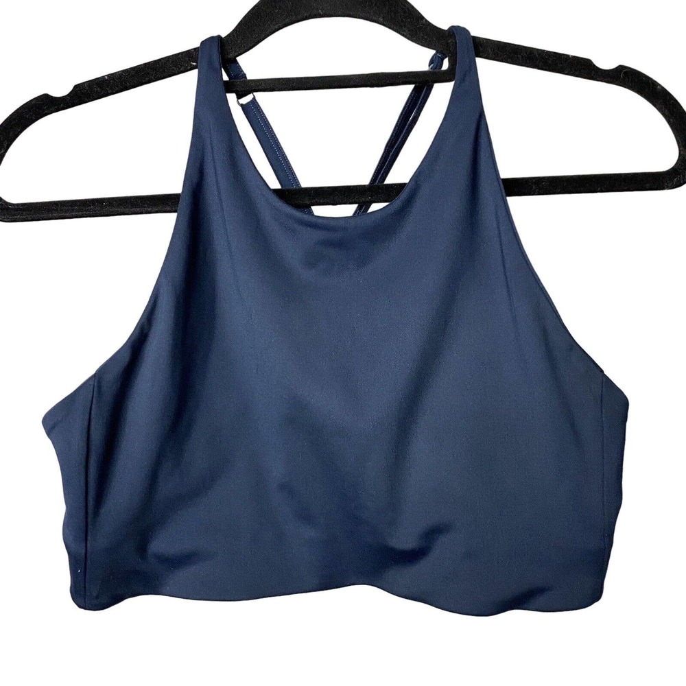 Girlfriend Collective Navy Sports Bra